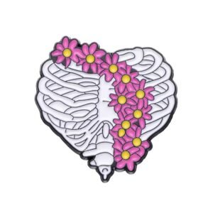 Floral Ribcage Heart