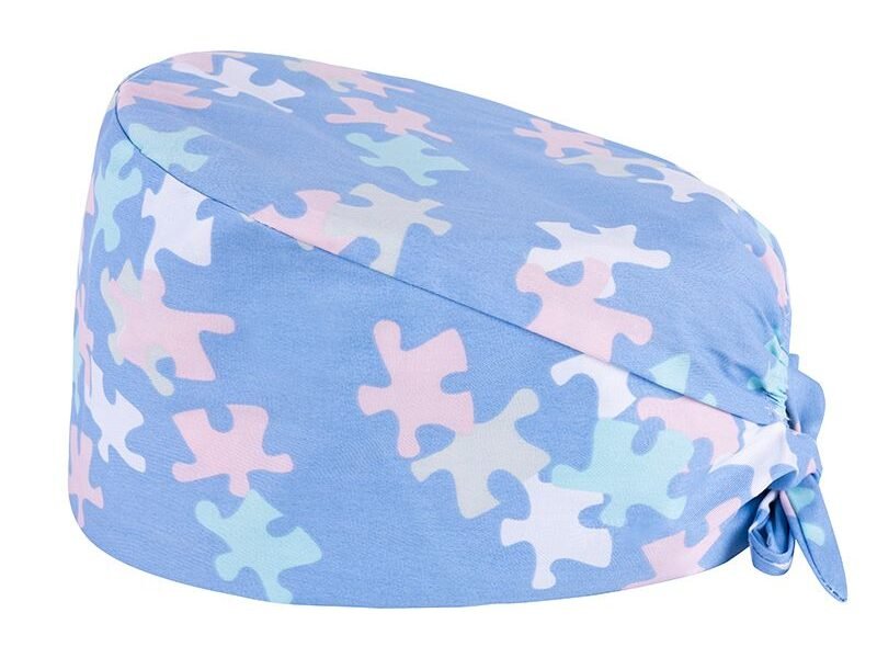 Pastel Puzzle surgical cap