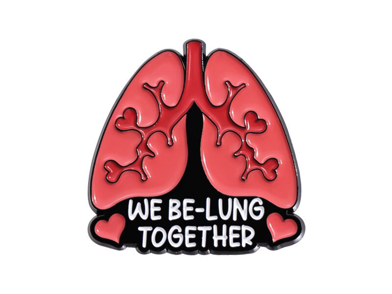 We Be-Lung Together pulmonology enamel pin