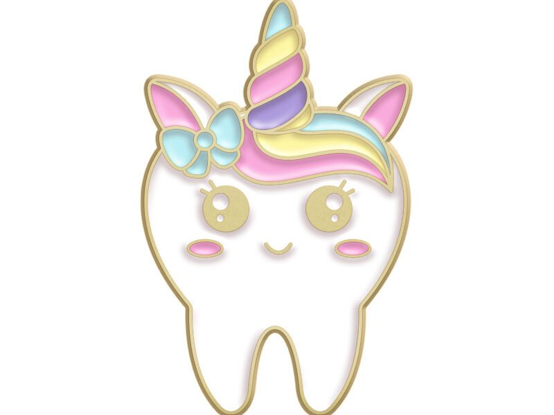 Unicorn Tooth dentistry enamel pin